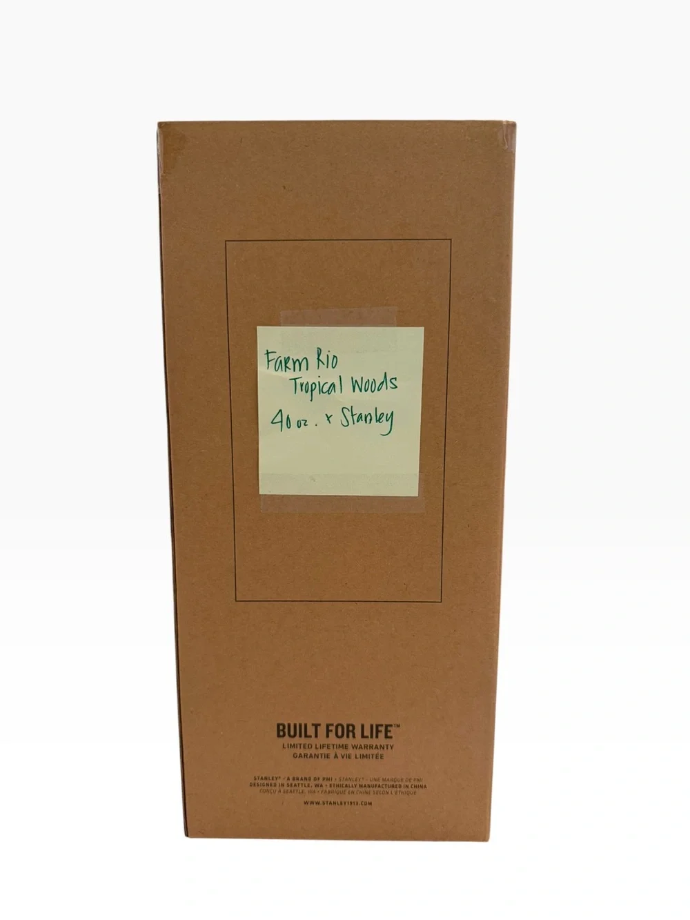 NIB Stanley x FARM Rio 40oz Quencher H2.0 Tropical Wood Tumbler Limited Edition